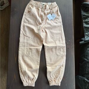 ZARA girls light pink denim joggers size 11/12